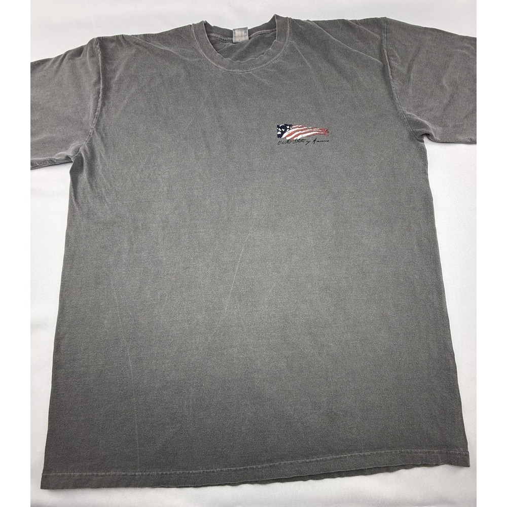 Crazy Shirts Hawaii USA Flag T Shirt XXL Gray United States Graphic VintageStyle